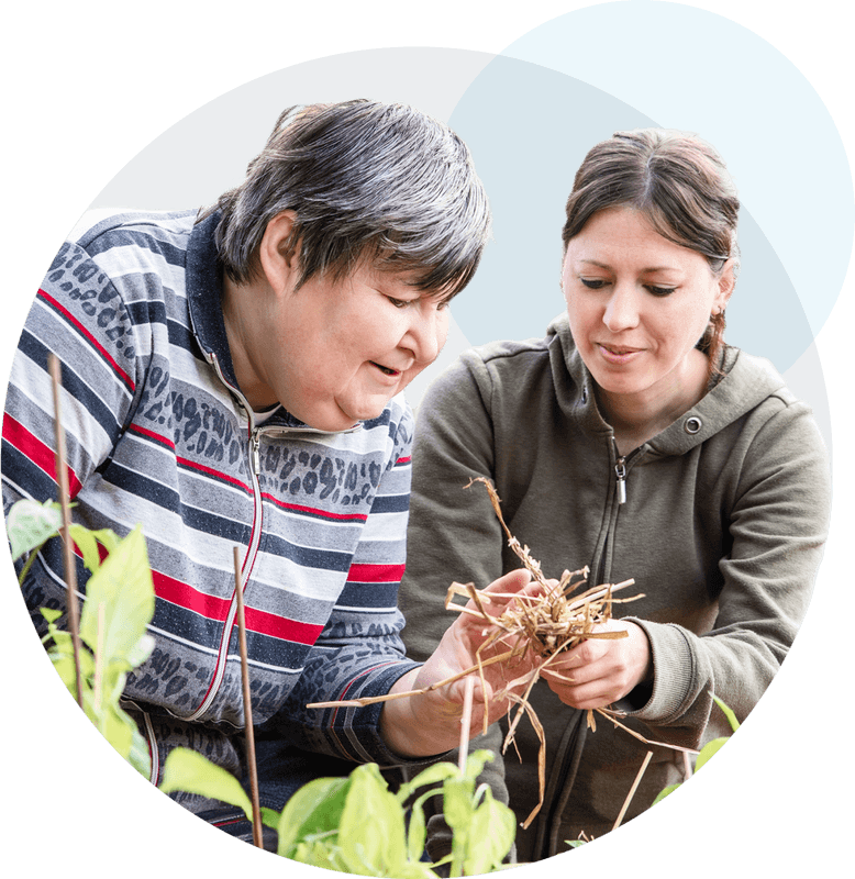 Vana Care support worker helping a participant in their Adelaide home