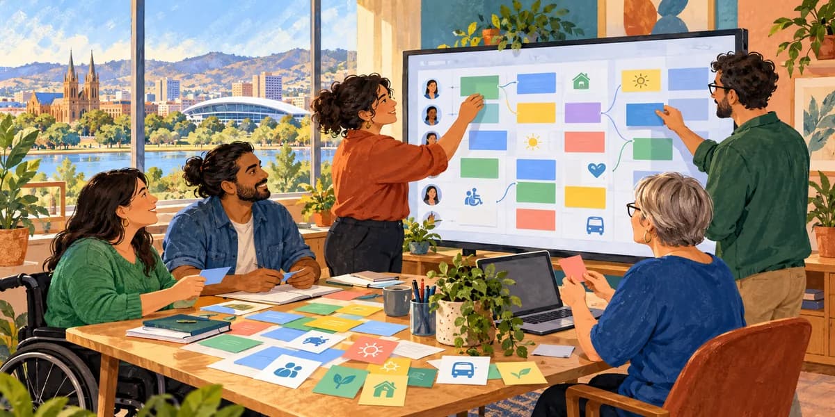 Illustration: an administration team improving everyday support workflows.