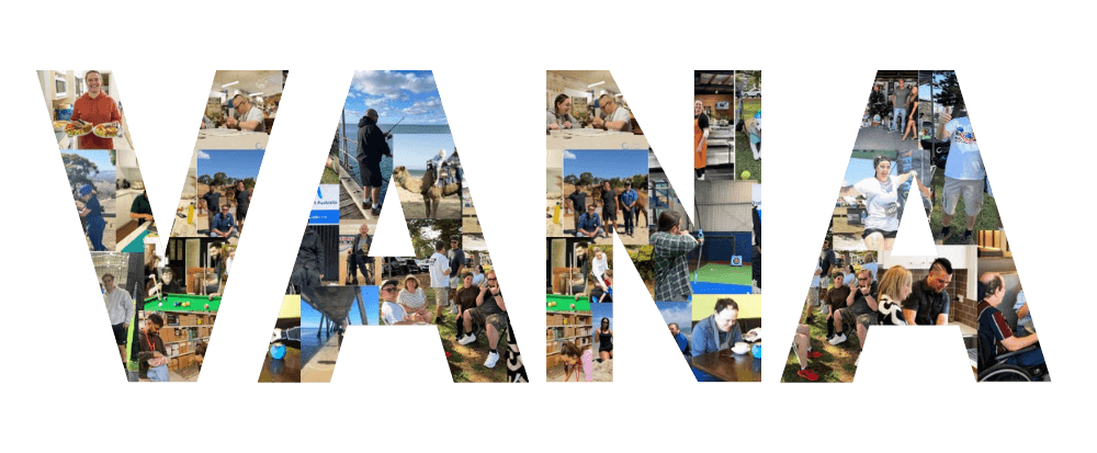 A collage of Vana Care participants and support workers across Adelaide